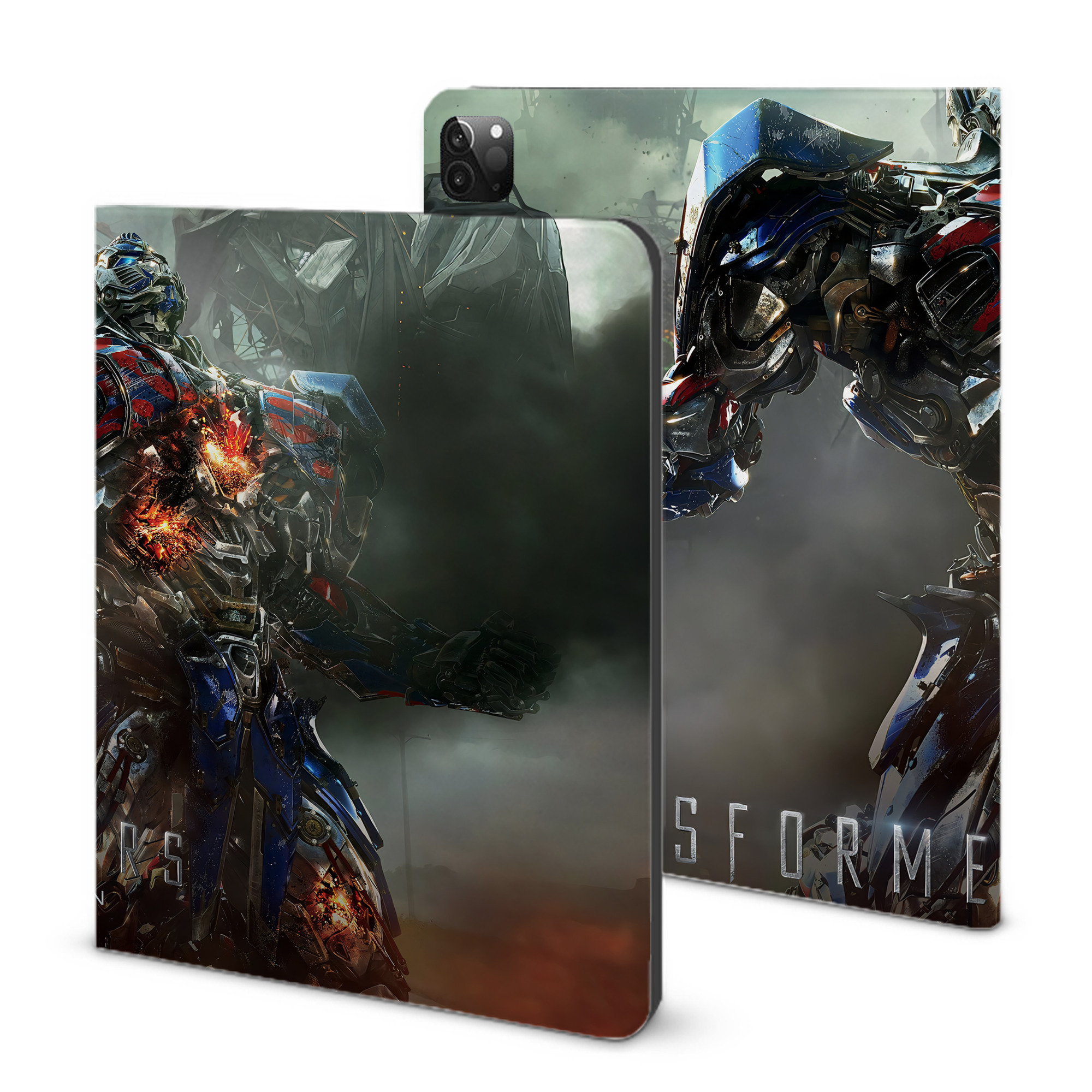 （画像用） Transformers トランスフォーマー IPadケース ペンホルダー付き ブックスタイルデザイン